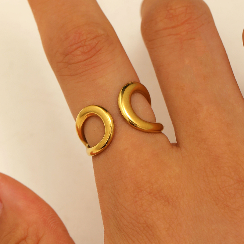 Minimalist Ring Stackable - Roestvrij staal onregelmatige holle ringen voor