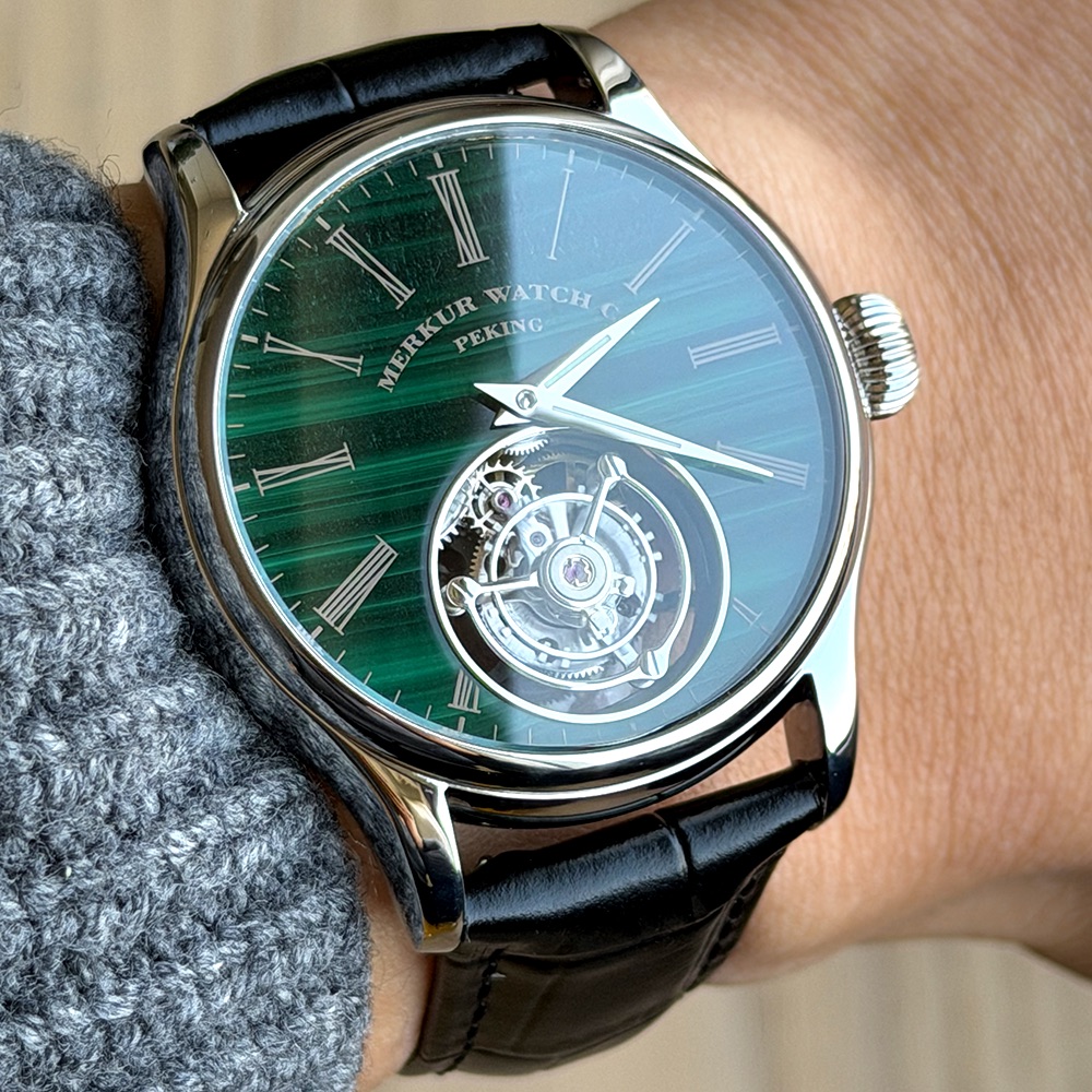 Stones Watches & Jewelry In Sweden Ab - Merkur 100% Tourbillon Horloge Heren Natuursteen