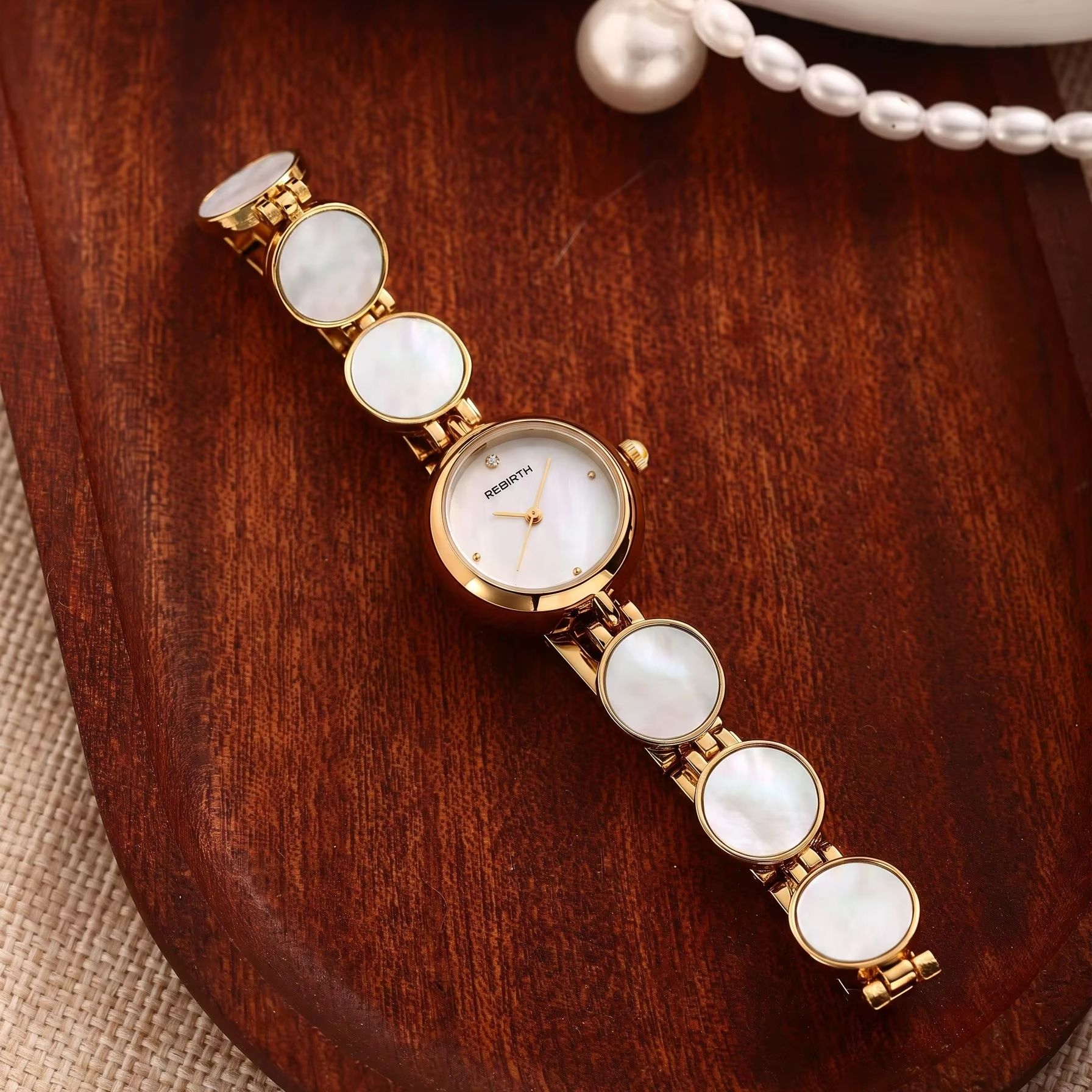 Jewelry Watches Gold - Licht Luxe Vierbladige Klaver Diamant-Ingelegd Dames