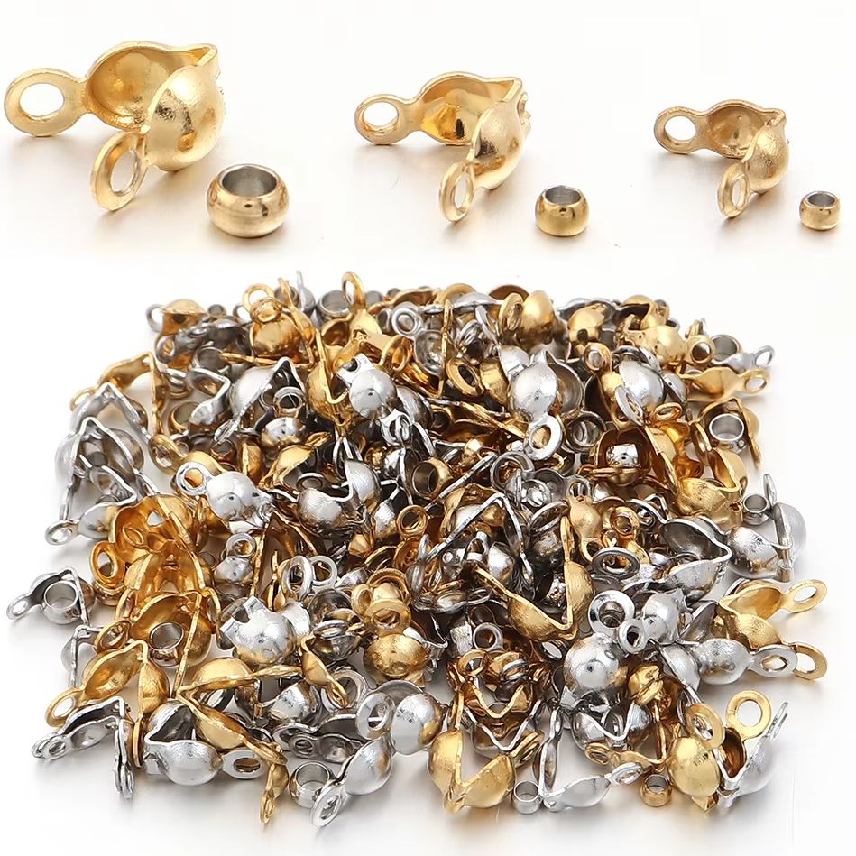 Charm Bracelet Beads - 40-200 stuks RVS connector sluitingen crimp