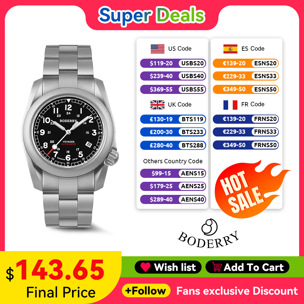 Seiko Watch 5 Sports - Boderry Voyager Field Watch Titanium automatisch