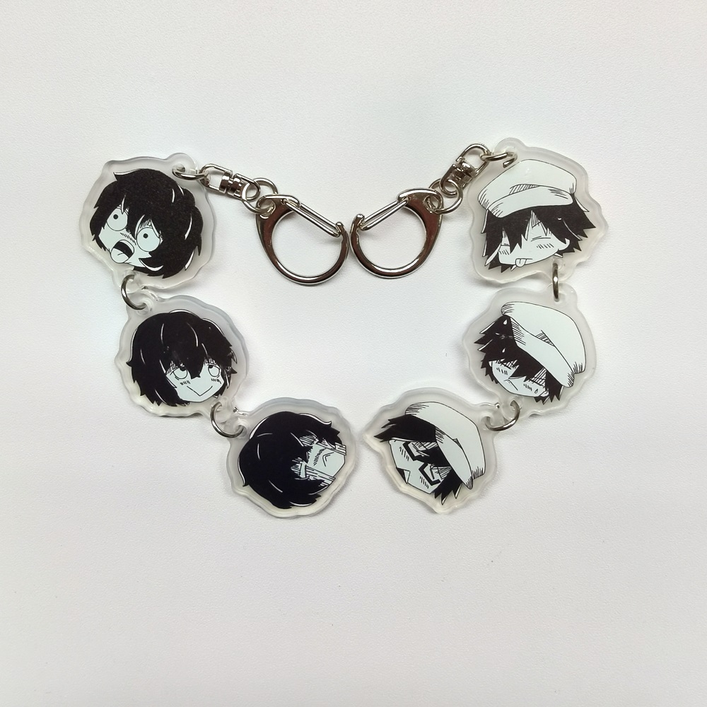 Mens Dog Tag Necklace - Anime sleutelhanger tray honden acryl sushi
