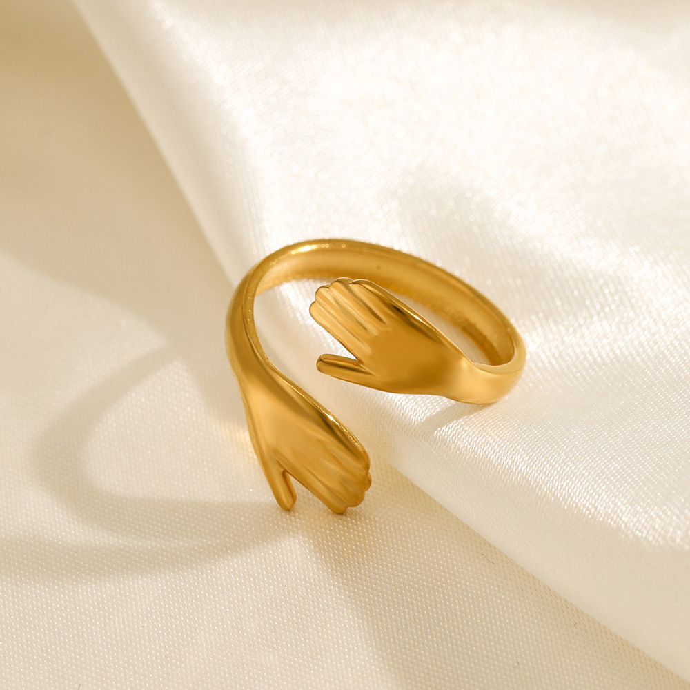 In elkaar grijpende omhelzingr - Minimalist Ring Stackable recensie en prijs