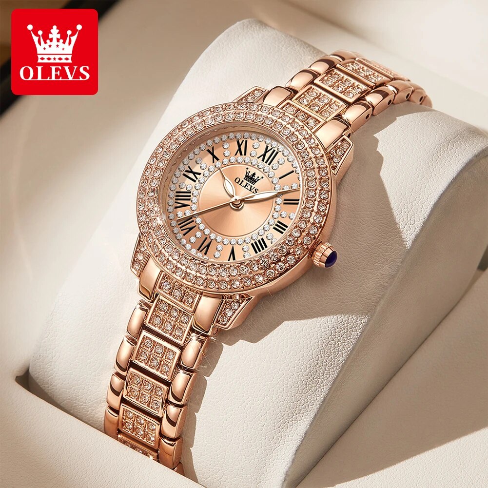Olevs 9943 Luxe Volledig Diama - Jewelry Watches Gold recensie en prijs