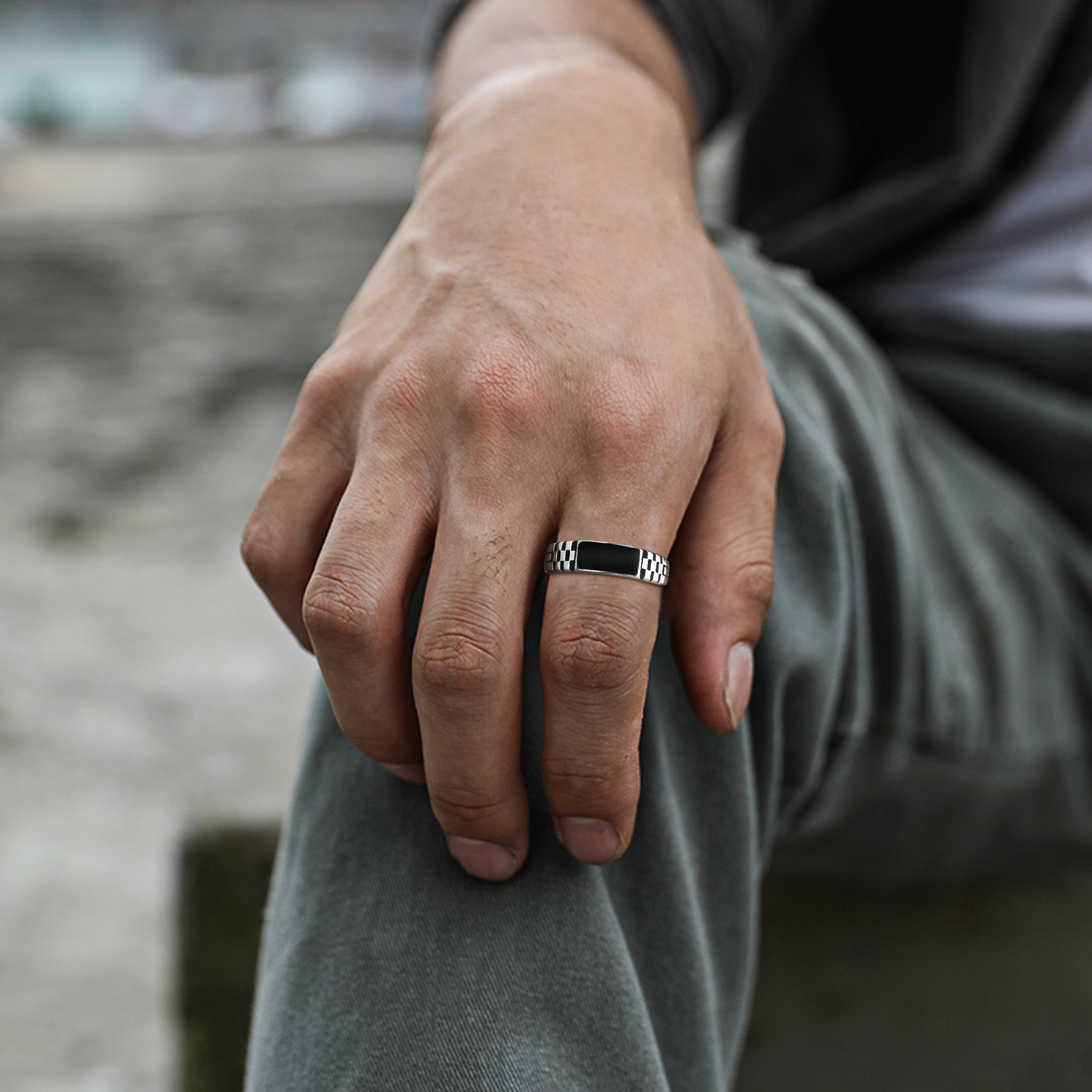 Vnox open herenringen, zwart g - Mens Signet Ring recensie en prijs