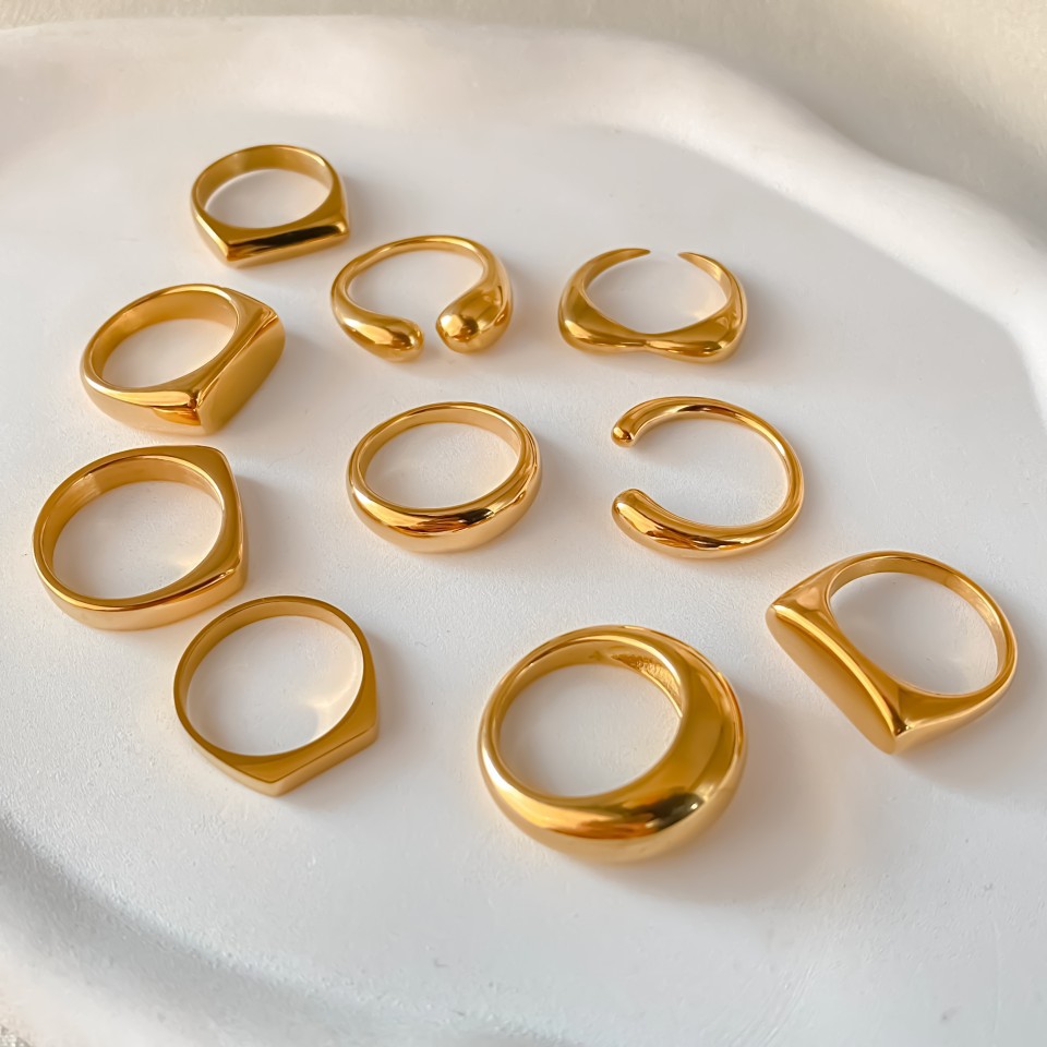 St-Delan roestvrijstalen dikke - Mens Signet Ring recensie en prijs