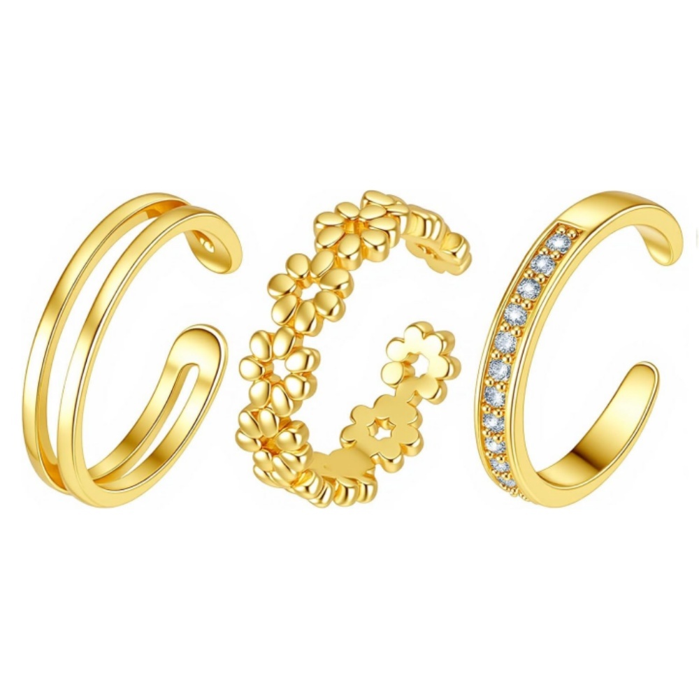3-delige gouden open verstelba - Minimalist Ring Stackable recensie en prijs