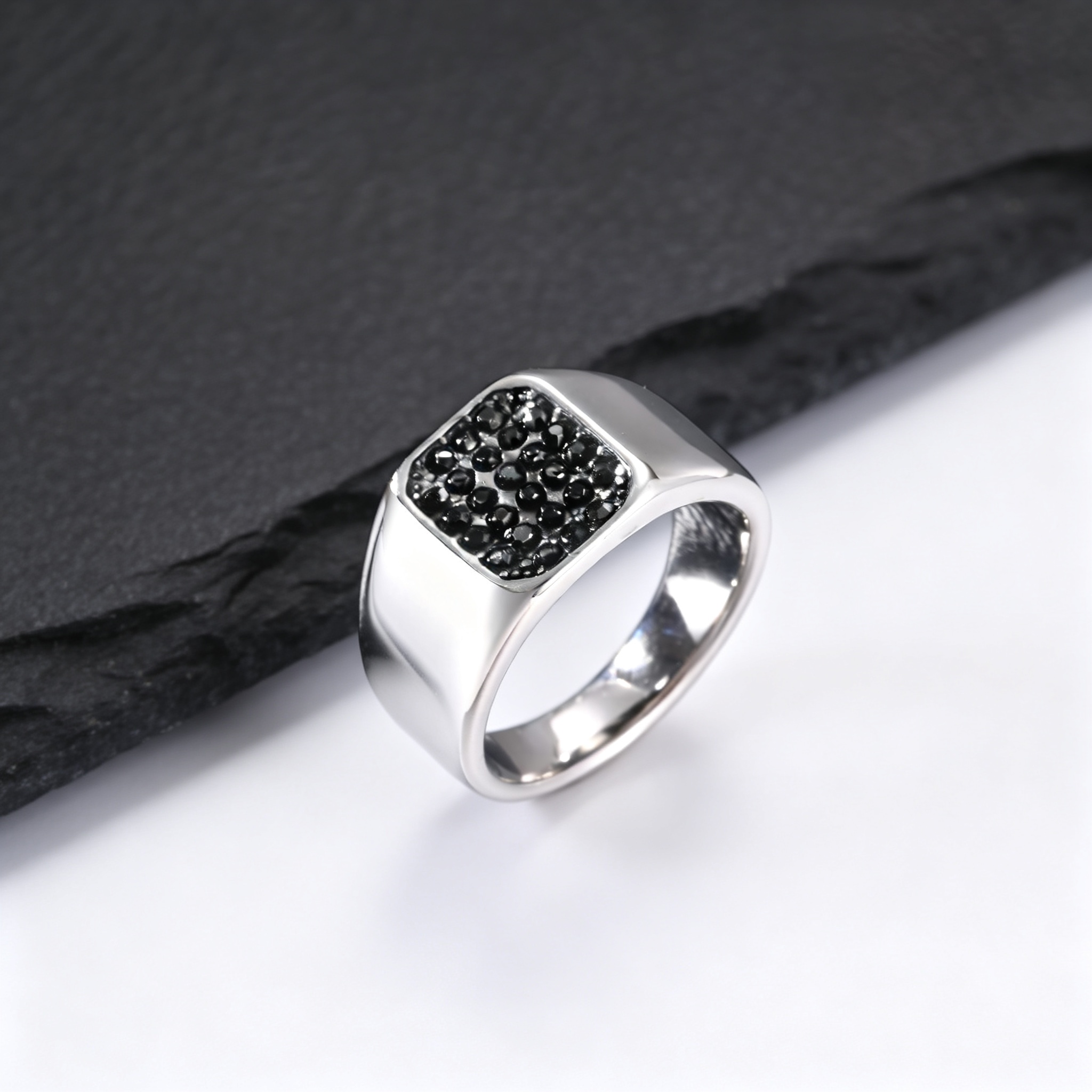 Punk roestvrijstalen zegelring - Mens Signet Ring recensie en prijs