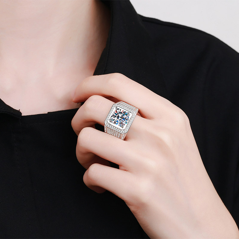 D-Color VVS1 5CT Vierkante Moi - Mens Signet Ring recensie en prijs