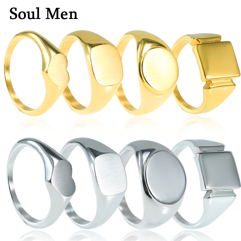 Soul Mannen Titanium Stalen Ri - Mens Signet Ring recensie en prijs