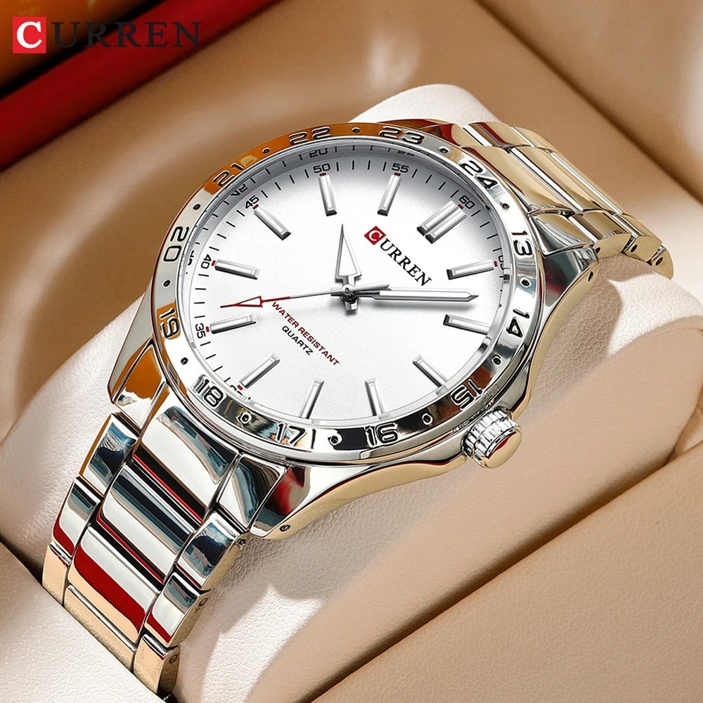 CURREN 8452 Zilverwit cadeau q - Jewelry Watches Silver recensie en prijs