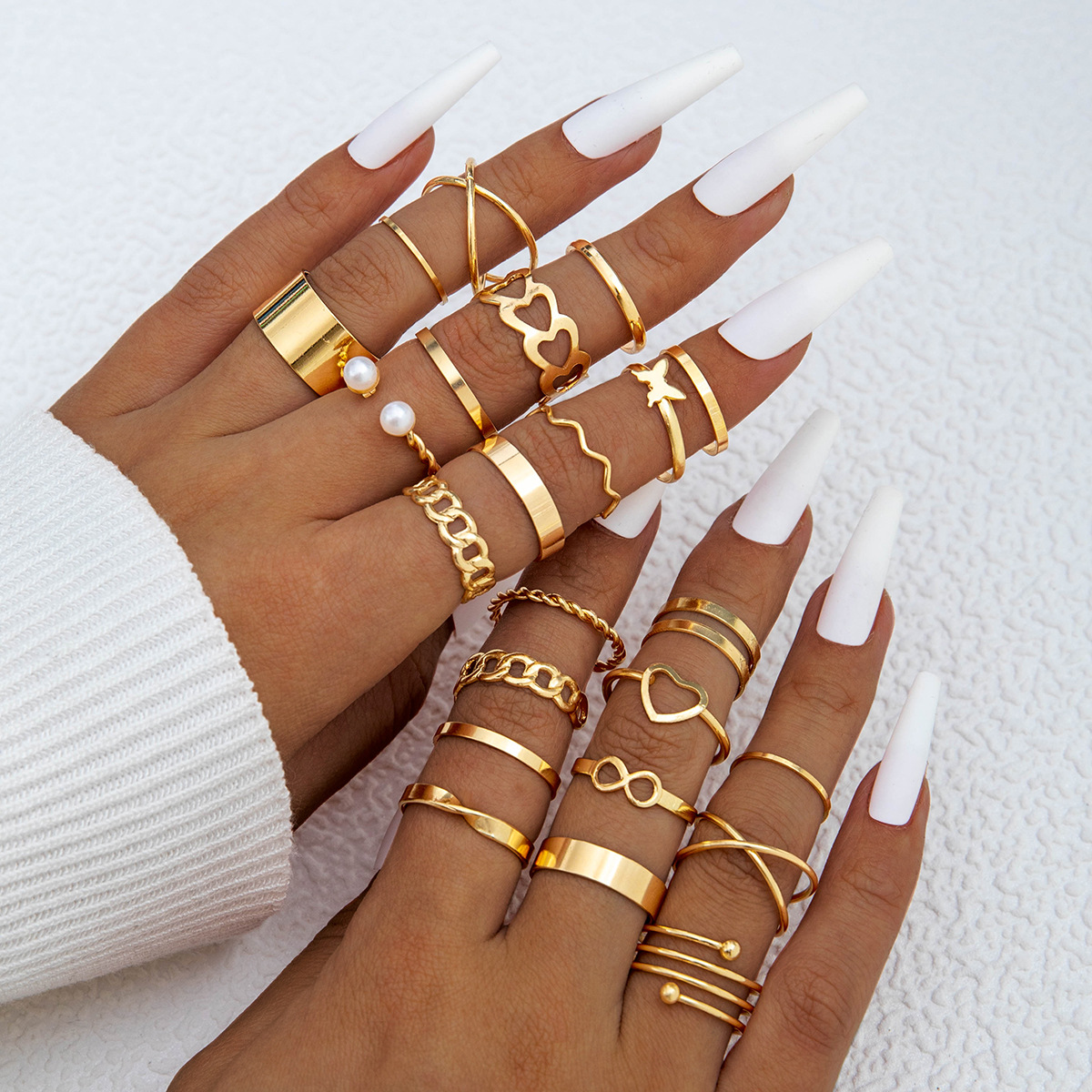 Vlinderfiguur 8 Ringset 14/23P - Minimalist Ring Stackable recensie en prijs