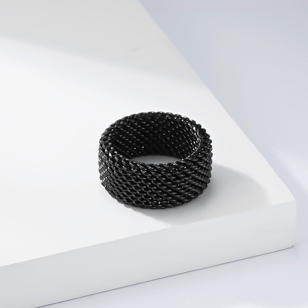 Trendy roestvrijstalen geweven - Minimalist Ring Stackable recensie en prijs