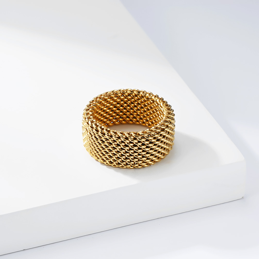 Trendy roestvrijstalen geweven - Minimalist Ring Stackable recensie en prijs