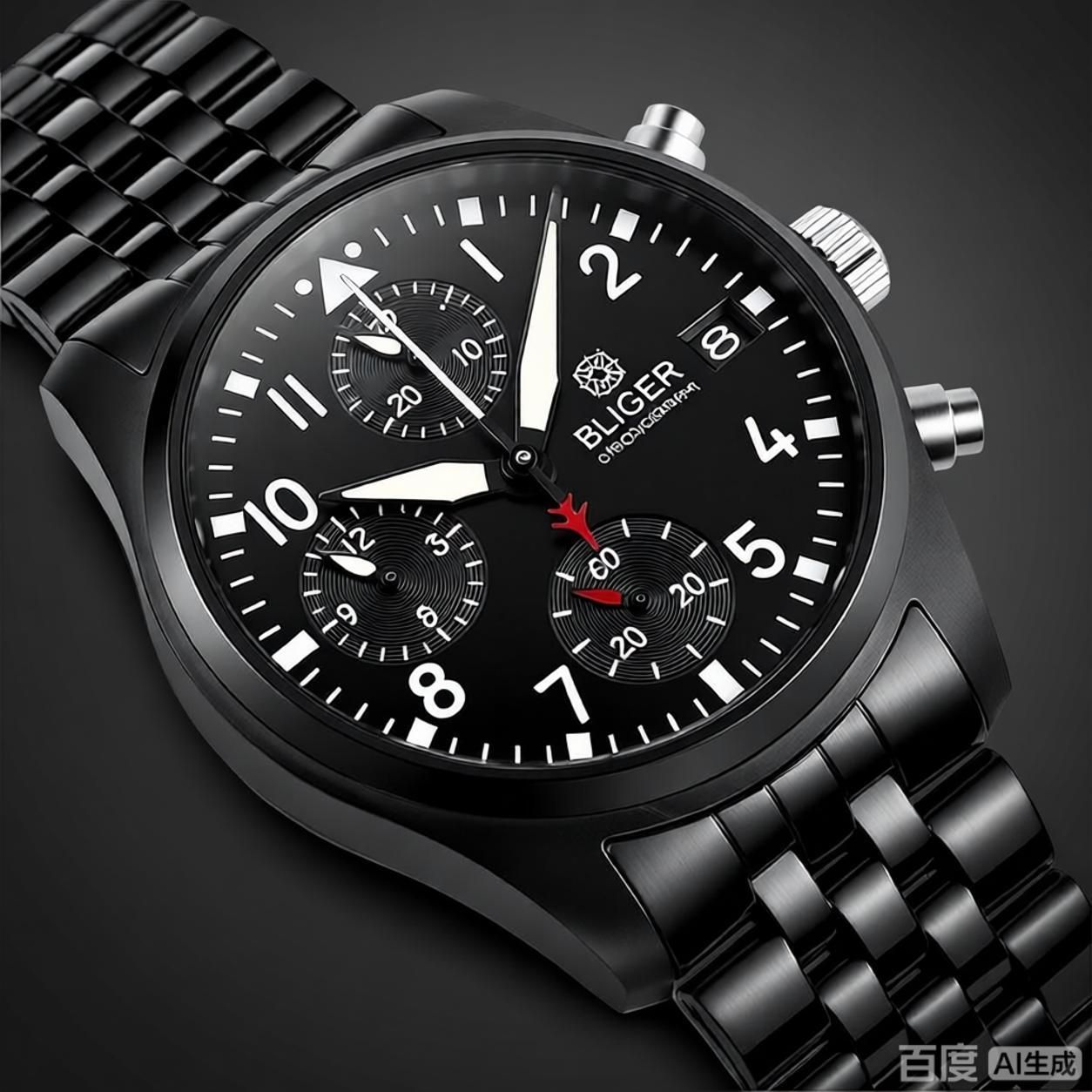 BLIGER Volledig zwart geborste - Jewelry And Watches recensie en prijs