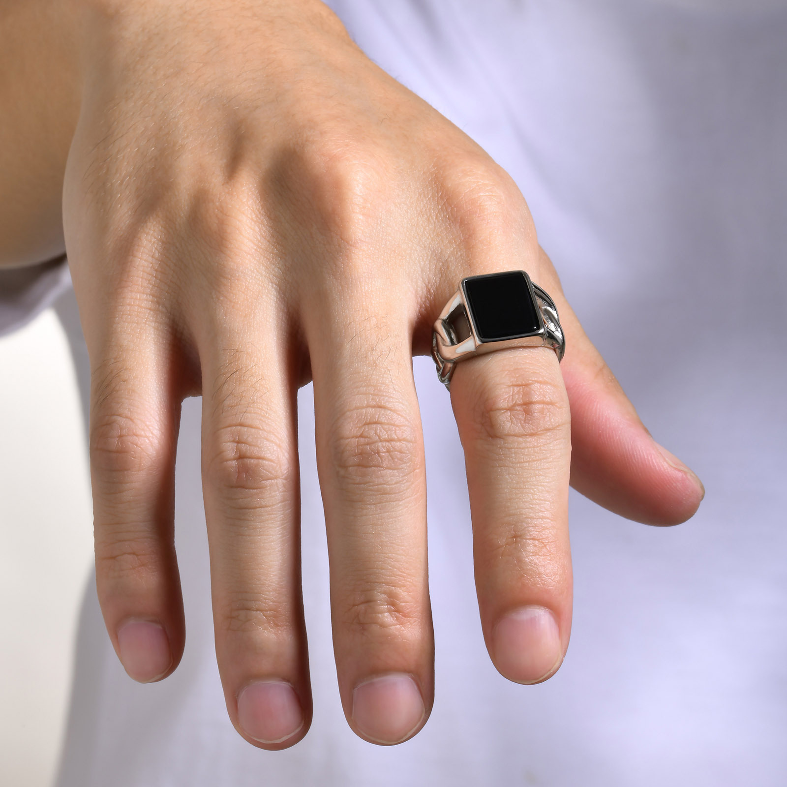 Punk Vintage Roestvrijstalen Z - Mens Signet Ring recensie en prijs