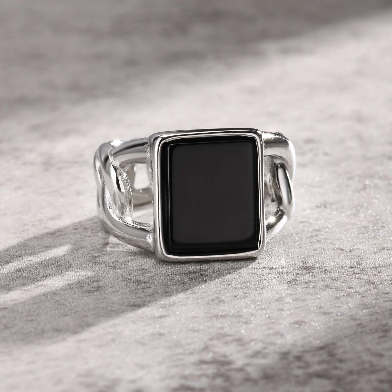 Punk Vintage Roestvrijstalen Z - Mens Signet Ring recensie en prijs