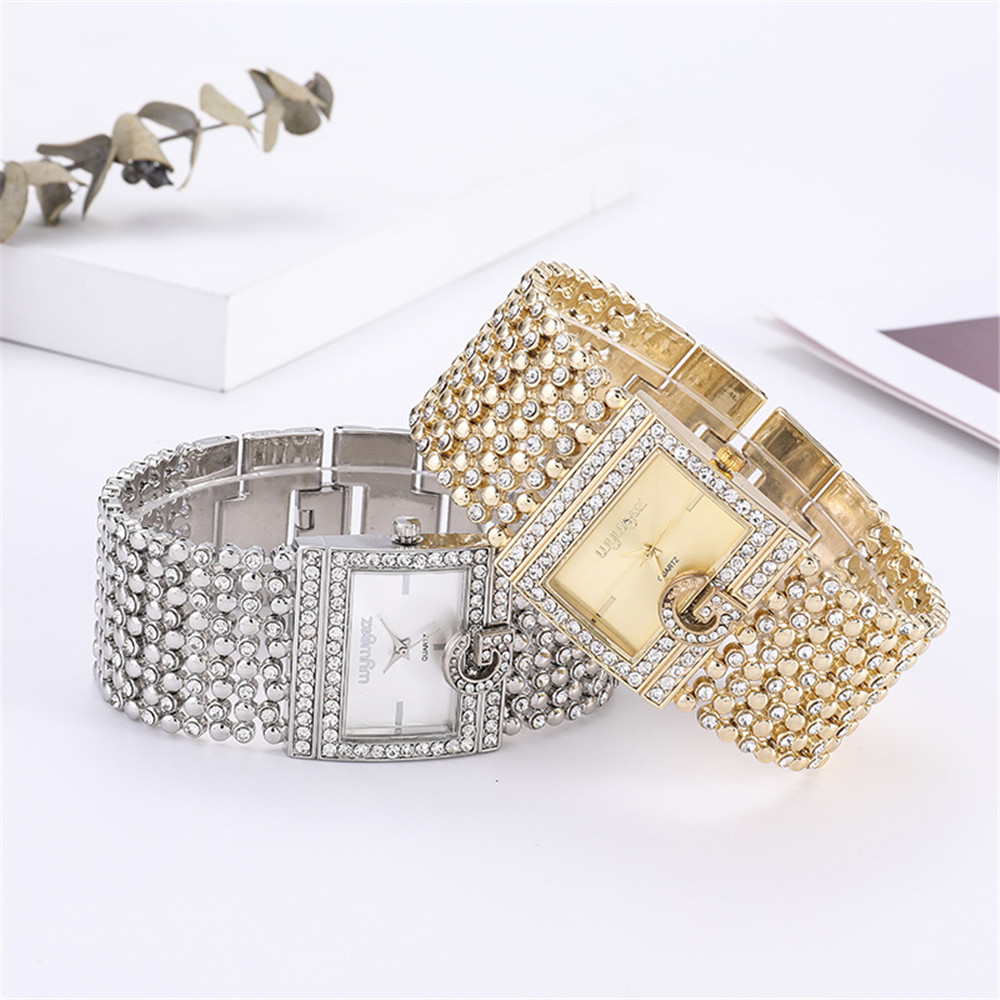Eenvoudige Vierkante Gouden Ho - Jewelry Diamond Watches recensie en prijs
