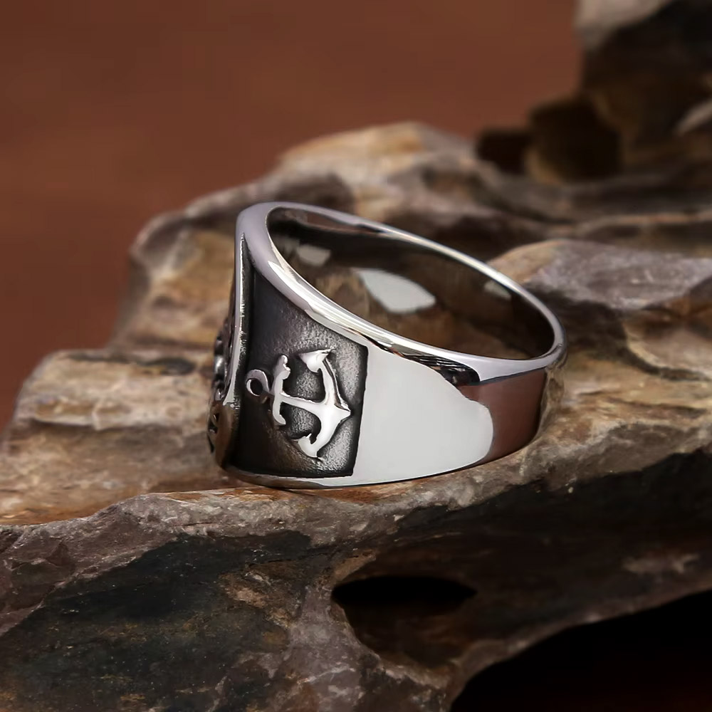 Vintage nautische Noordse zeil - Mens Signet Ring recensie en prijs