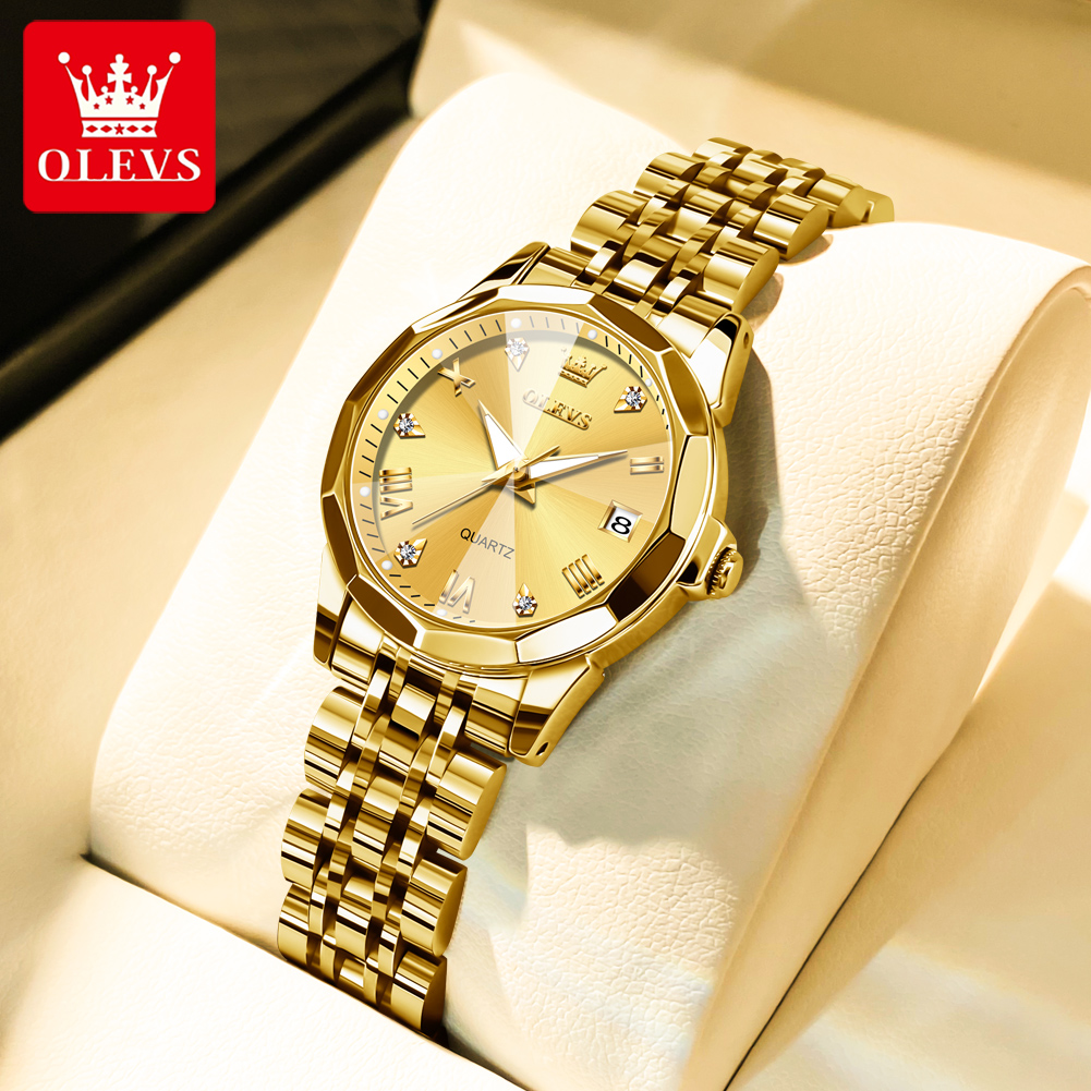 OLEVS Mode Gouden Horloge voor - Jewelry Watches Gold recensie en prijs