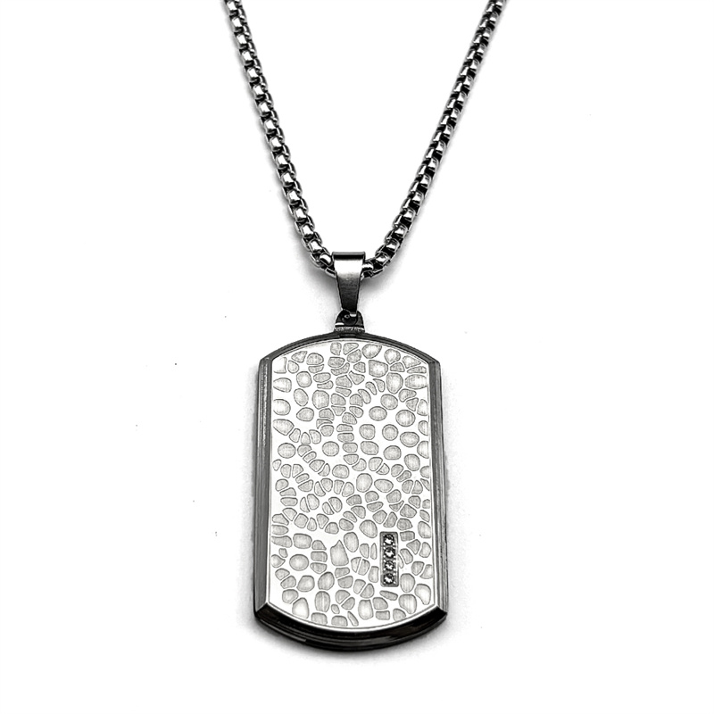 Retro roestvrij staal onregelm - Mens Dog Tag Necklace recensie en prijs