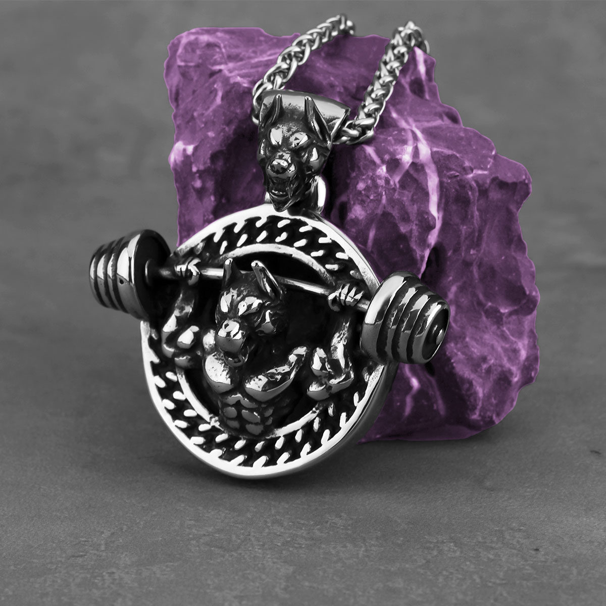 Creatief ontwerp Barbell Fitne - Mens Dog Tag Necklace recensie en prijs