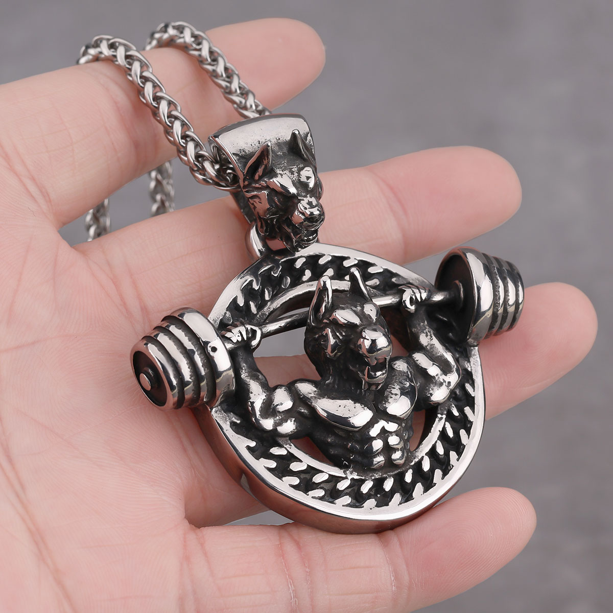 Creatief ontwerp Barbell Fitne - Mens Dog Tag Necklace recensie en prijs
