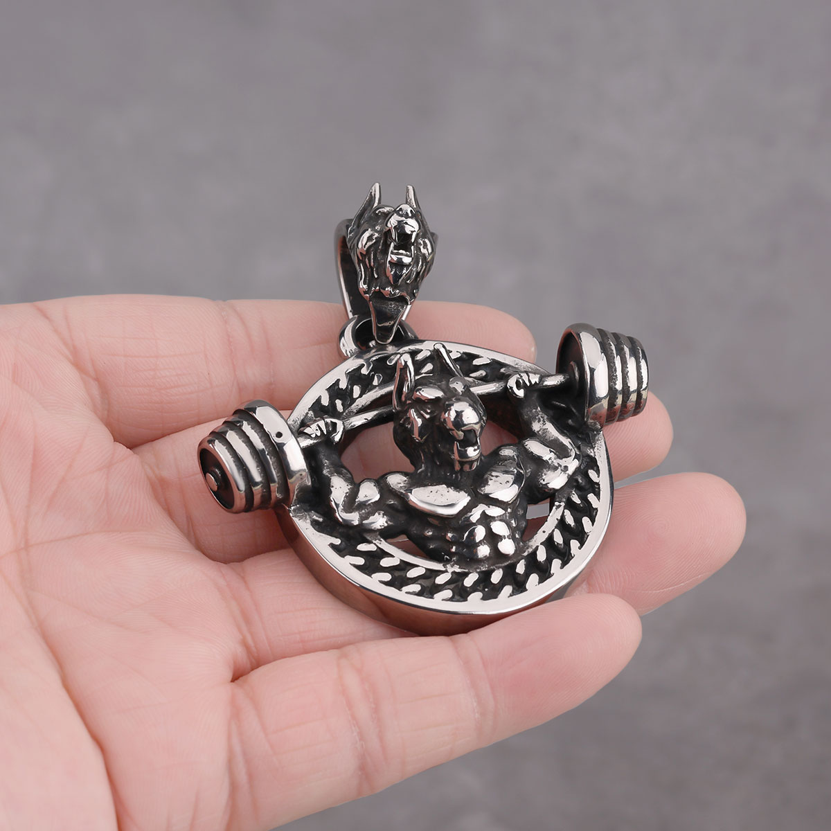 Creatief ontwerp Barbell Fitne - Mens Dog Tag Necklace recensie en prijs
