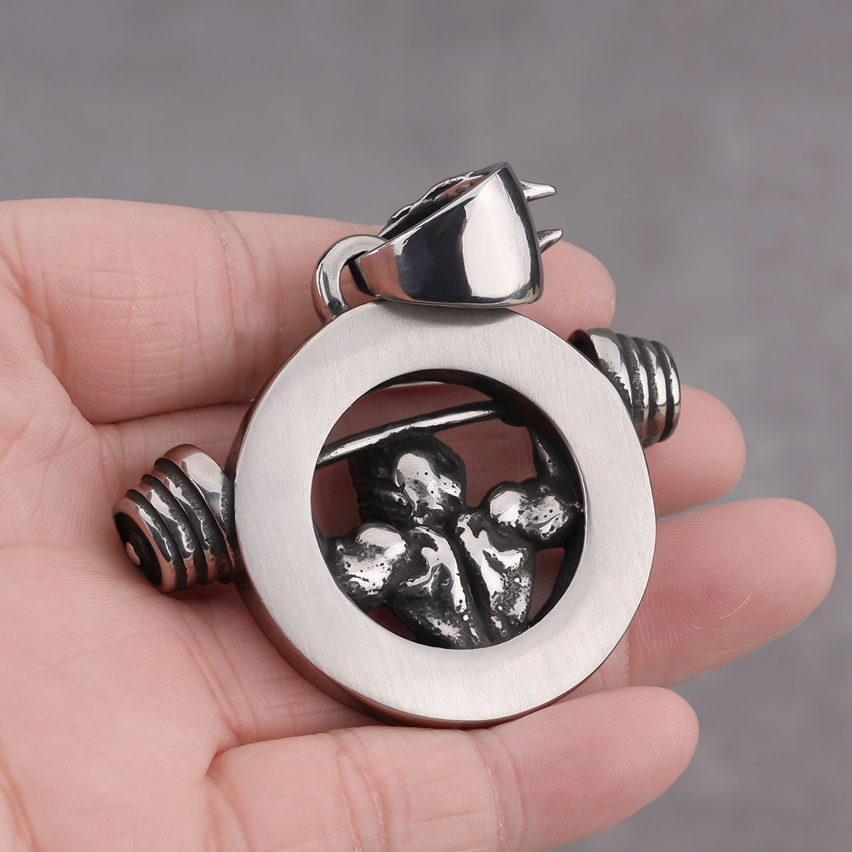 Creatief ontwerp Barbell Fitne - Mens Dog Tag Necklace recensie en prijs
