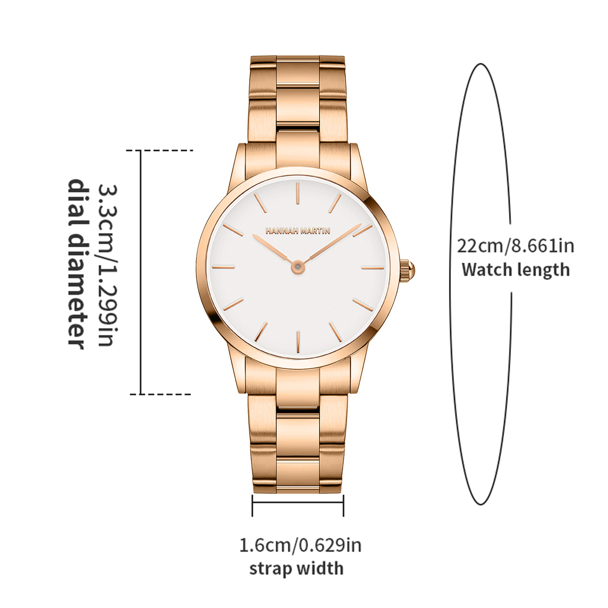 Dameshorloge Rose goud roestvr - Jewelry Watches Gold recensie en prijs